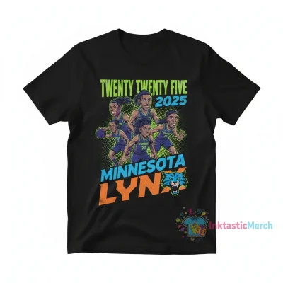 Minnesota Lynx 2025 WNBA Caricature T-Shirt - Durable, Vibrant & Comfortable