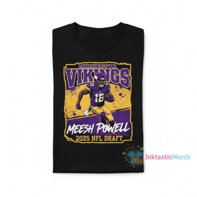 Minnesota Vikings Meesh Powell 2025 NFL Draft Signature Tee