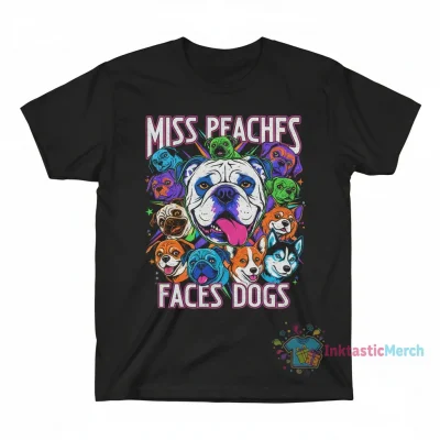 Miss Peaches Faces Dogs Tee