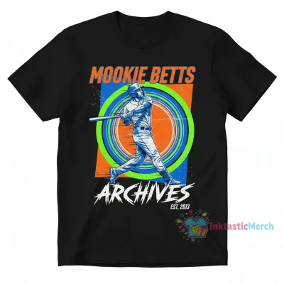 Mookie Betts Archives Baseball Fan T-Shirt - Official Fan Apparel