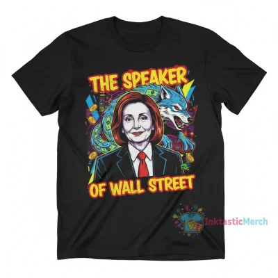 Nancy Pelosi Wolf of Wall Street Statement Tee