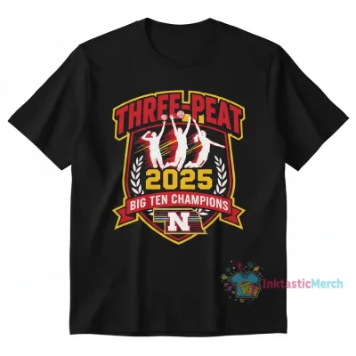 Nebraska Volleyball Three Peat 2025 Big Champions Ornament