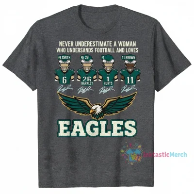 Eagles Signatures Football Fan Shirt: Smith, Barkley, Hurts & Brown - Unisex Tee