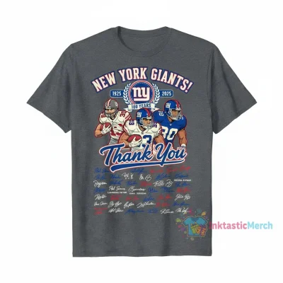 New York Giants 100th Anniversary: A Legacy of Signatures Shirt