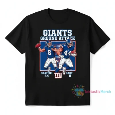 New York Giants RB Cam Skattebo #44 & Jaxson Dart #8 Graphic Tee