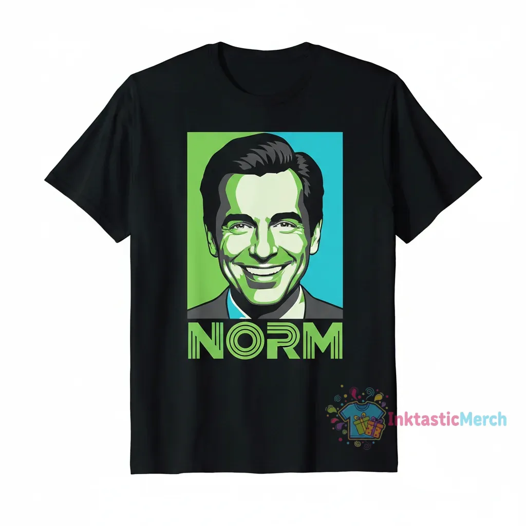 Norm Macdonald "T-Shirt" Sticker - 2" Round, Kelly Green 1 Norm Macdonald "T-Shirt" Sticker - 2" Round, Kelly Green