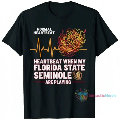 Florida State Seminoles Fan "Normal Heartbeat" T-Shirt - Game Day Apparel
