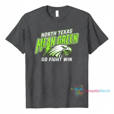 North Texas Mean Green Go Mean Green Slogan T-Shirt
