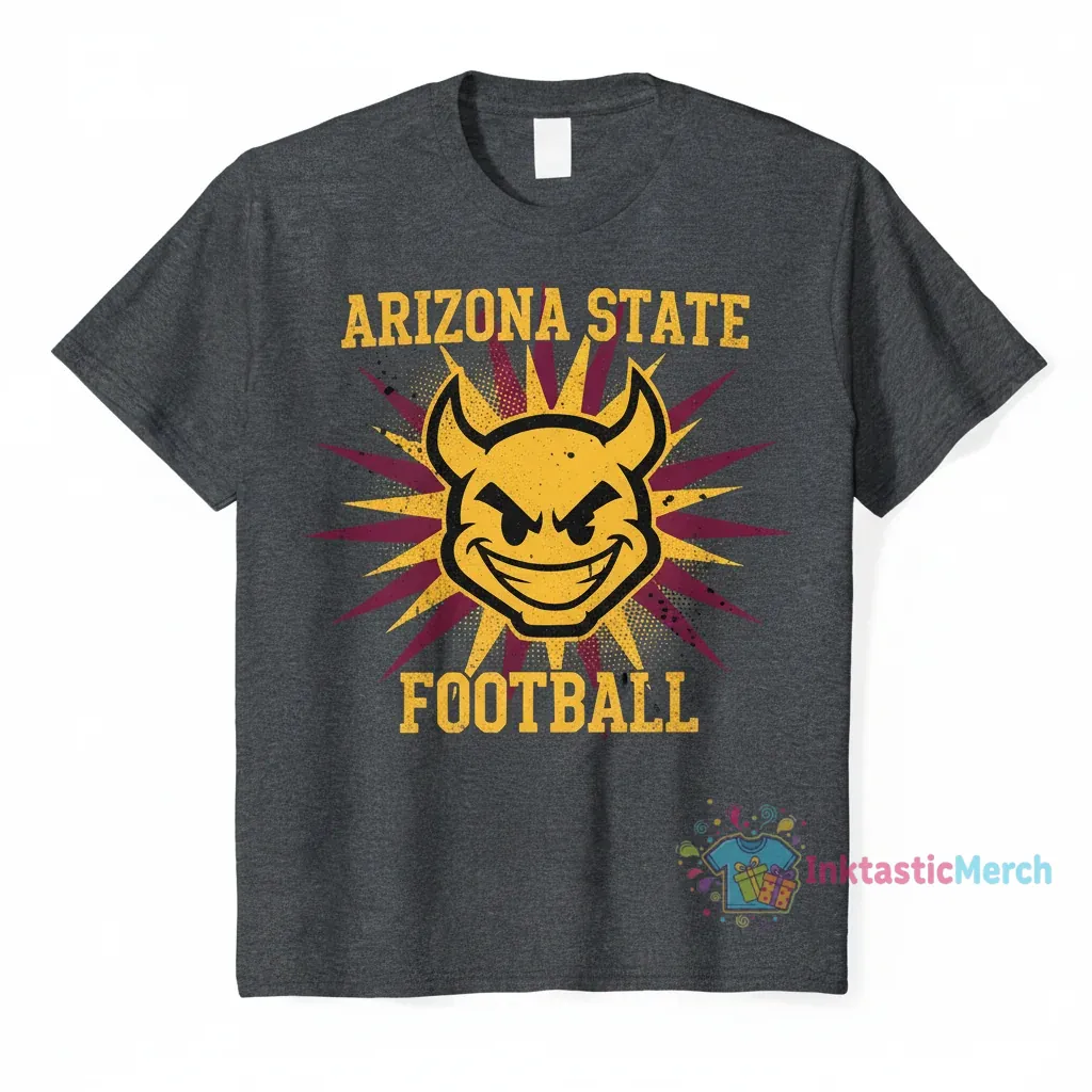 Official Arizona State Football Sparky Logo T-Shirt 1 Official Arizona State Football Sparky Logo T-Shirt