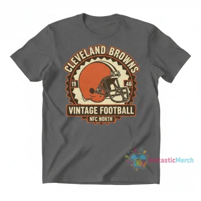Cleveland Browns 1946 NFC North Vintage Helmet T-Shirt