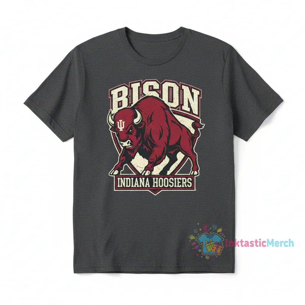 Indiana University Hoosiers "Bison" Official T-Shirt 1 Indiana University Hoosiers "Bison" Official T-Shirt