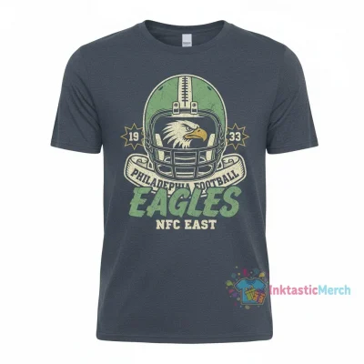 Philadelphia Eagles 1933 NFC East Helmet Vintage T-Shirt - Officially Licensed