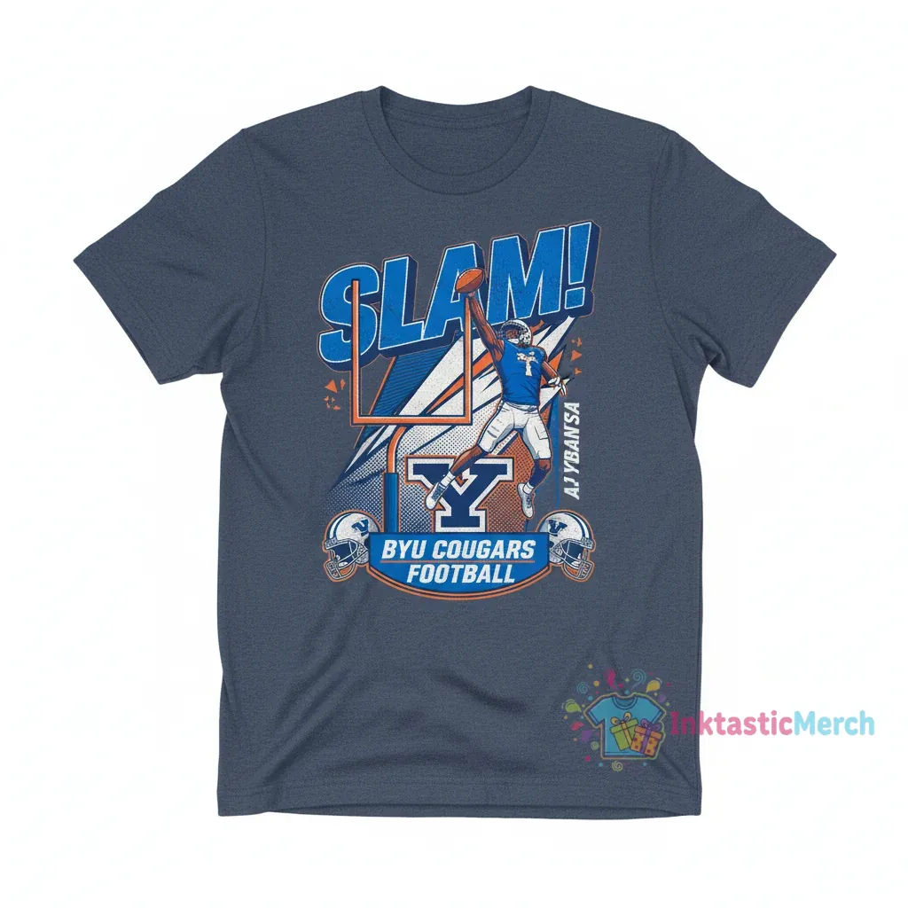Official SLAM AJ Dybantsa BYU Cougars Football Shirt - Enduring Style & Comfort 1 Official SLAM AJ Dybantsa BYU Cougars Football Shirt - Enduring Style & Comfort
