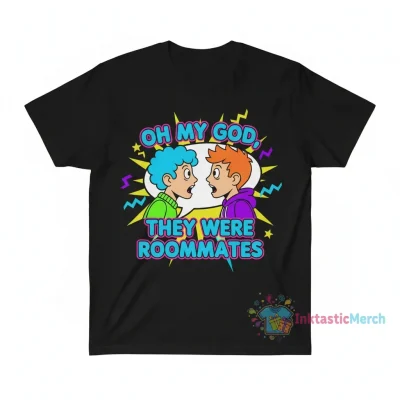Oh My God They Were Roommates Men's Heavyweight T-Shirt - Black, Size S