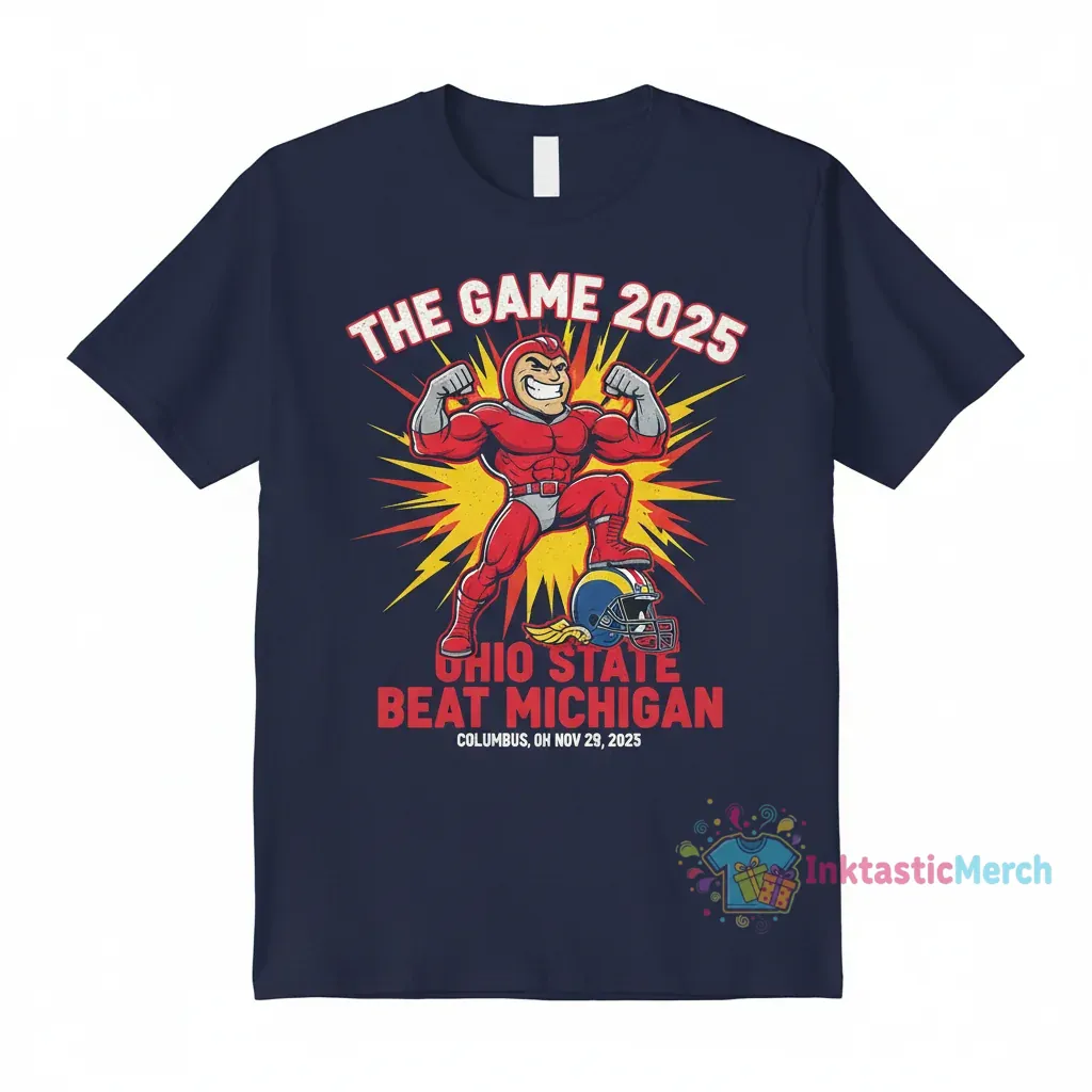 Ohio State Buckeyes Beat Michigan Wolverines 2025 'The Game' Mascot T-Shirt 1 Ohio State Buckeyes Beat Michigan Wolverines 2025 'The Game' Mascot T-Shirt