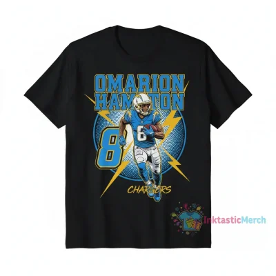 Omarion Hampton 8 Los Angeles Chargers Player Signature Shirt