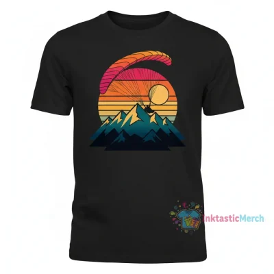 Paragliding-Paraglider-Parachute-Flying-(1) T-Shirt T-Shirts Men's Heavyweight T-shirt