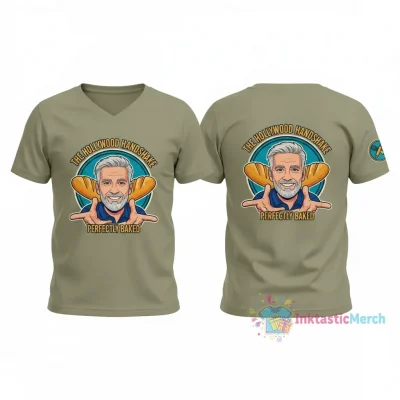 Paul Hollywood - Holly Wood Handshake - Great British Bake Off 3D T Shirts Kids's V-neck 3D T-Shirt L Khaki