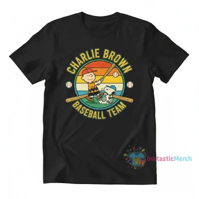 Charlie Brown Baseball Team Peanuts Tee