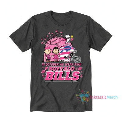 Peanuts October We Wear Pink Buffalo Bills Shirt