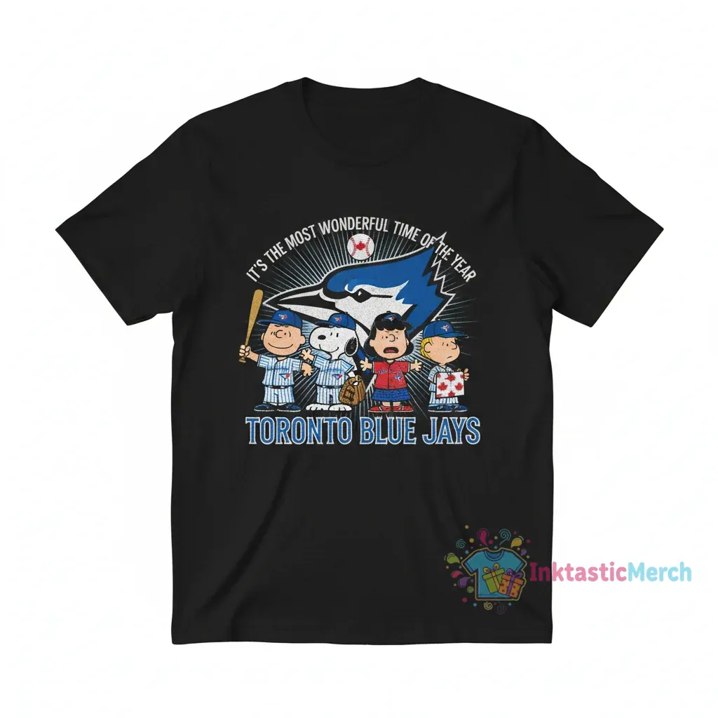 Peanuts x Toronto Blue Jays 'Wonderful Time' Tee 1 Peanuts x Toronto Blue Jays 'Wonderful Time' Tee