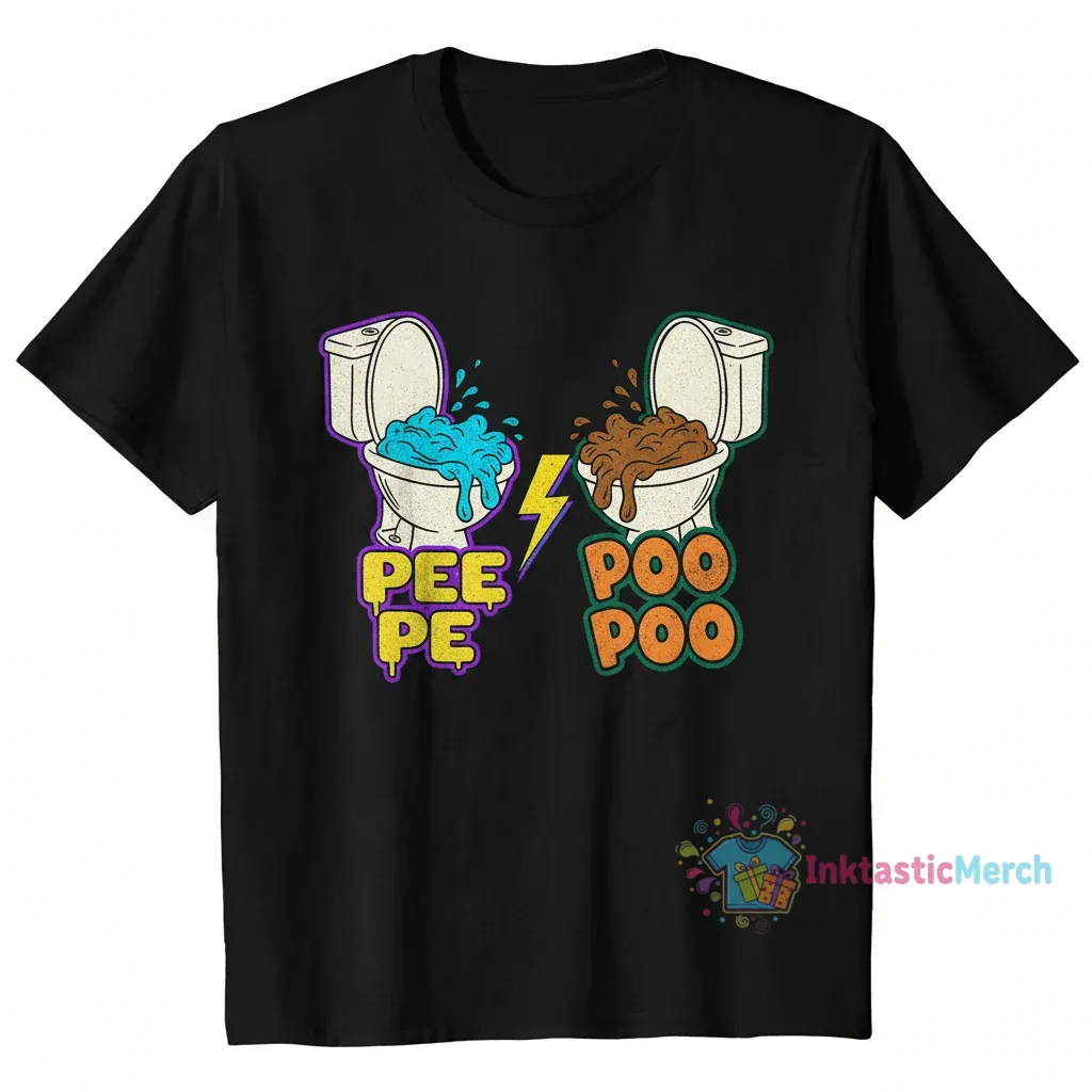 Pee Pee Poo Poo Heavyweight Tee - Black (S) 1 Pee Pee Poo Poo Heavyweight Tee - Black (S)