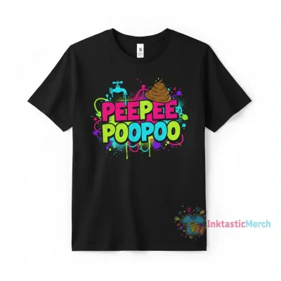PEEPEEPOOPOO SHIRT Men's Heavyweight T-shirt in Black