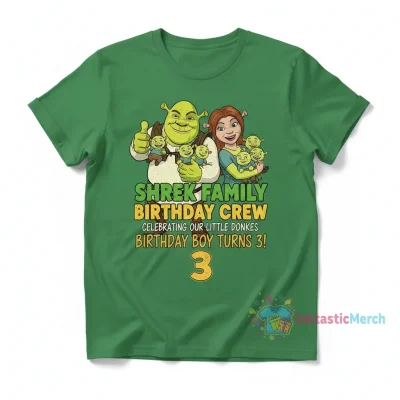 Personalized Shrek Family Birthday Men's Heavyweight T-Shirt - Black, Size S
