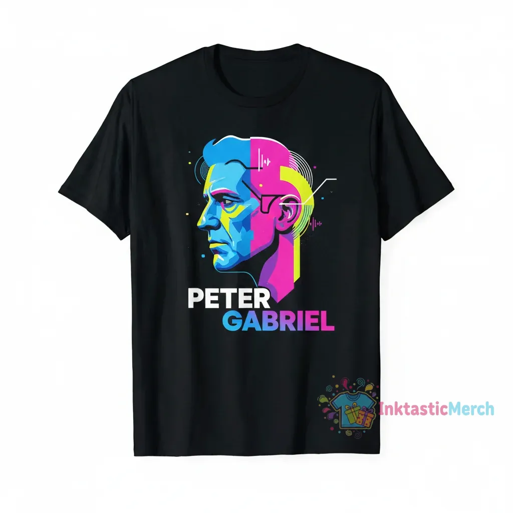 Peter Gabriel Men's Heavyweight T-Shirt - Sport Grey 1 Peter Gabriel Men's Heavyweight T-Shirt - Sport Grey