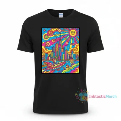 Peter Max Artwork Series Heavyweight T-Shirt - Men's Black, Size S