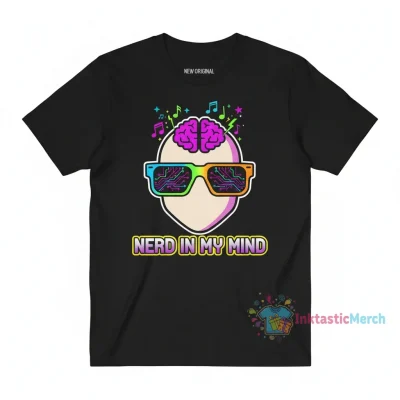 Pharrell William Nerd In My Mind Vintage T-Shirt Youth's Heavyweight T-shirt XL Black