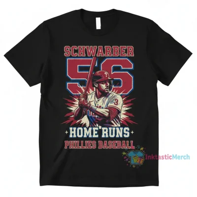 Kyle Schwarber 56 Home Runs Phillies Baseball Fan T-Shirt