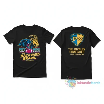 Pitt Panthers vs WVU 2025 The Backyard Brawl 2-Sided Tee
