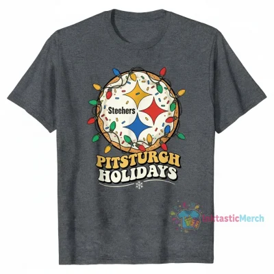 Pittsburgh Steelers Holiday Lights Logo T-Shirt - Durable & Comfortable