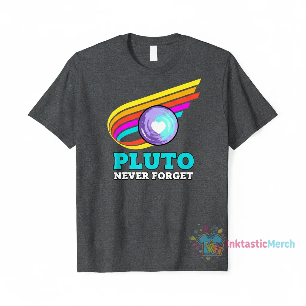 Pluto Never Forget Logo Vintage T-Shirt 1 Pluto Never Forget Logo Vintage T-Shirt