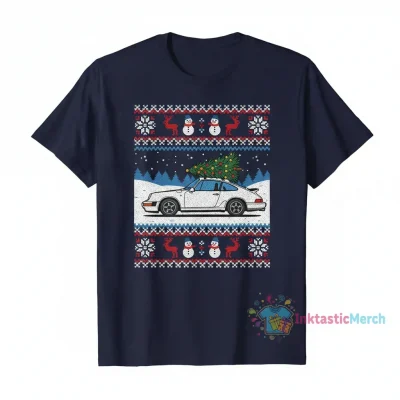 Porsche 964 Christmas Ugly Sweater T-Shirt