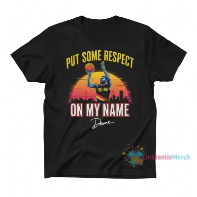 Portland Damian Lillard Autographed "Put Some Respect On My Name" Shirt