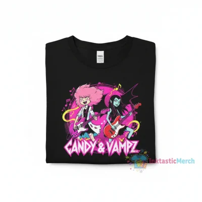 Princess Bubblegum Marceline Rock Band Men's Classic Black T-Shirt - Size S