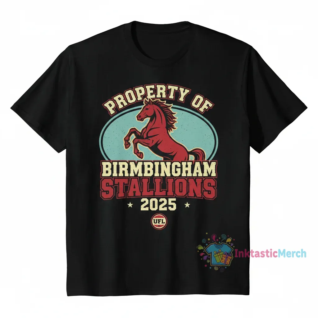 Birmingham Stallions 2025 UFL 'Property Of' Tee 1 Birmingham Stallions 2025 UFL 'Property Of' Tee