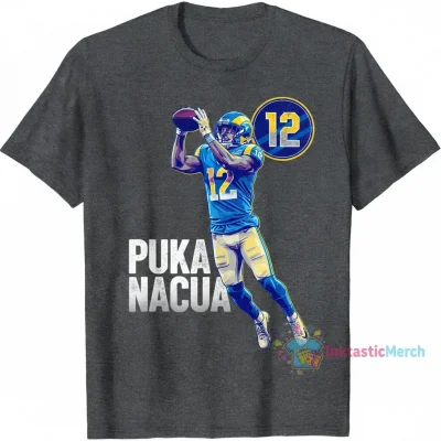 Puka Nacua 12 Los Angeles Rams Player Name & Number T-Shirt
