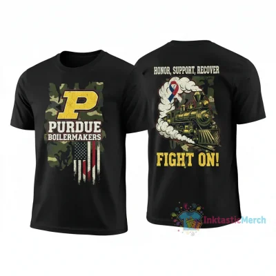 Purdue Boilermakers OHT Camo Two-Sided T-Shirt: Durable & Stylish Fan Gear