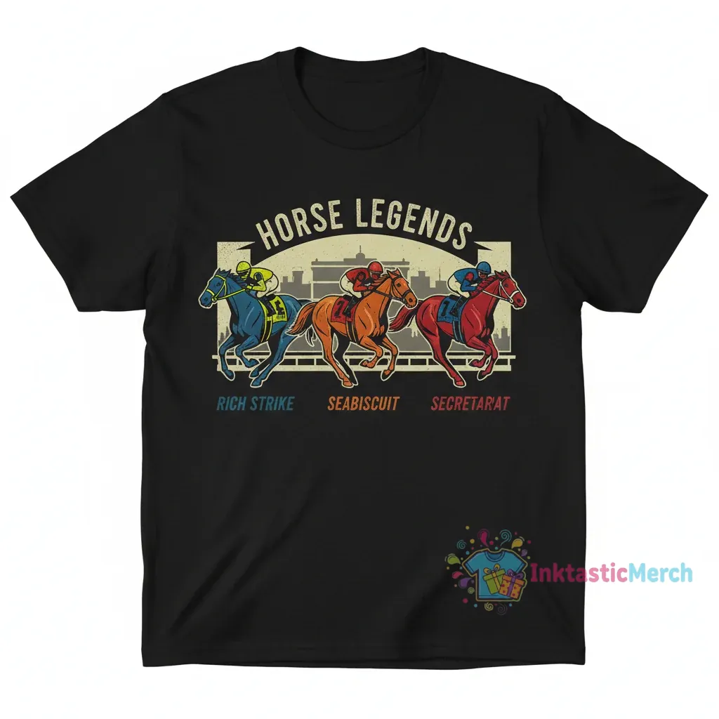 Legendary Racehorses Tee - Black, Size S 1 Legendary Racehorses Tee - Black, Size S