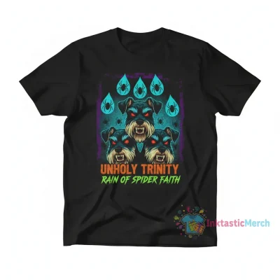 Rain Of Spider Faith The Unholy Trinity Schnauzer Men's Heavyweight T-Shirt - Black, Size S