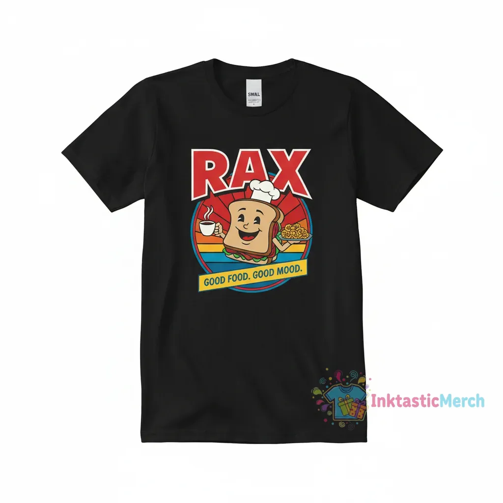 Rax Roast Beef Restaurant Retro Graphic T-Shirt | Vintage Foodie Apparel 1 Rax Roast Beef Restaurant Retro Graphic T-Shirt | Vintage Foodie Apparel