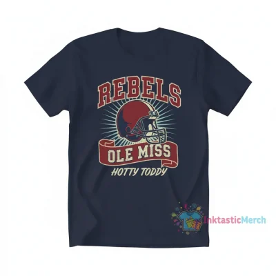 Rebels Ole Miss Hotty Toddy Vintage Helmet T-Shirt - Retro Collegiate Apparel