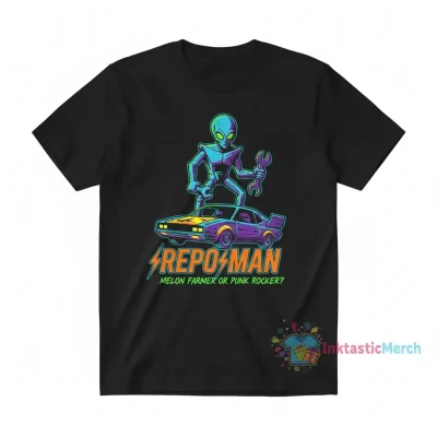 Repo Man (No Black Background) Men's Heavyweight T-Shirt - Size S Black
