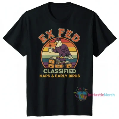 Retired Federal Government Worker EX FED Funny Vintage Retro T-Shirt Men's Classic T-shirt