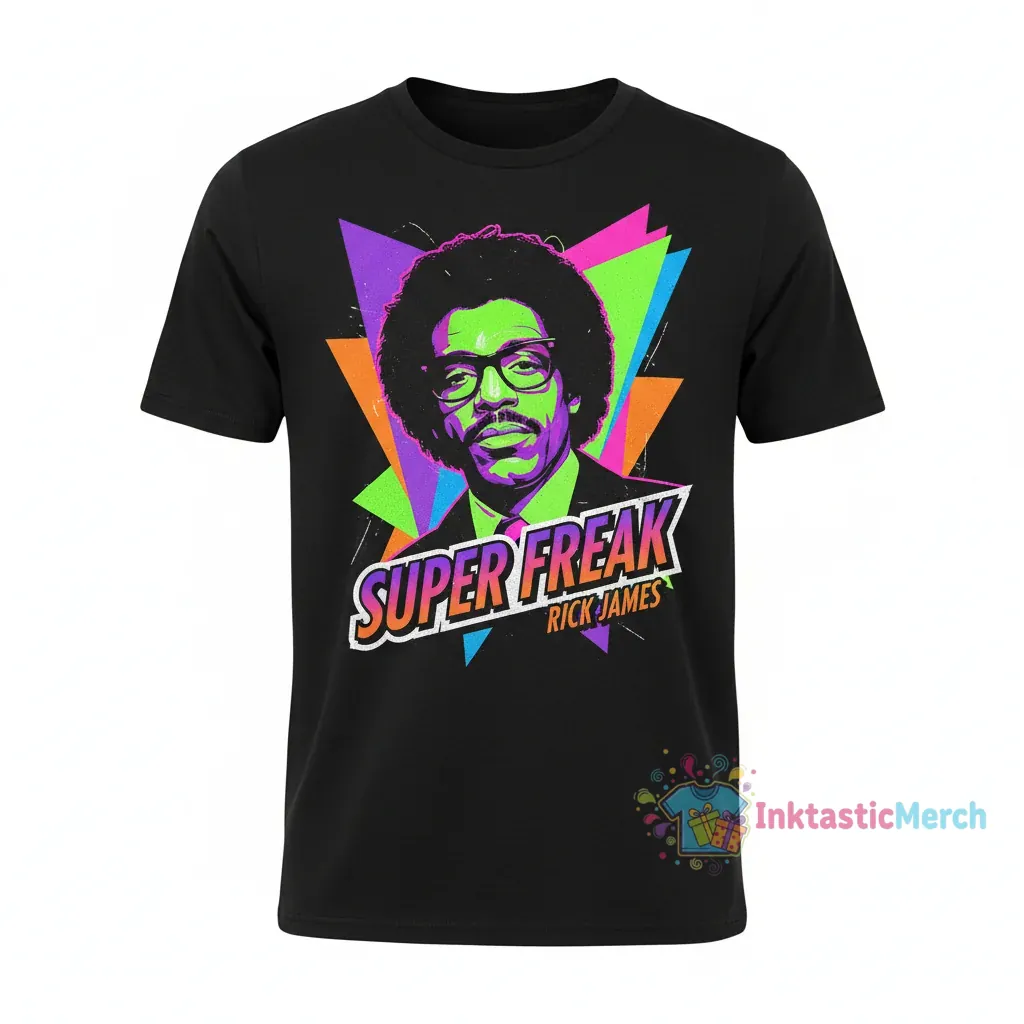 Rick James Super Freak Vintage Heavyweight T-Shirt - Men's Size S, Black 1 Rick James Super Freak Vintage Heavyweight T-Shirt - Men's Size S, Black