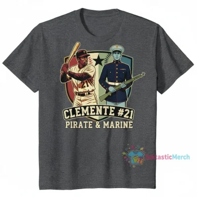 Roberto Clemente Pittsburgh Pirate & US Marine Shirt - Durable & Comfortable