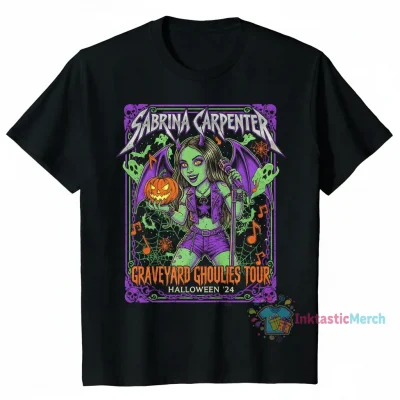 Sabrina Carpenter Funny Halloween Heavy Metal Rock T-shirt - Men's Blank Classic S Black